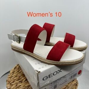 Geox Women's Red Sandals Size 10